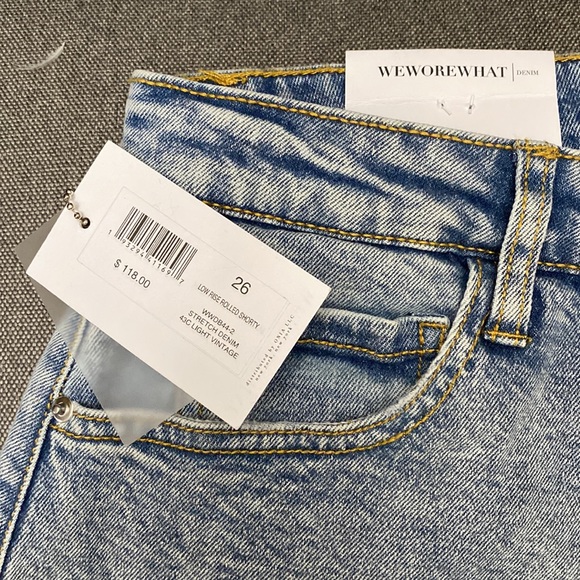 NWT WeWoreWhat Rolled Denim Shorts - Picture 6 of 8